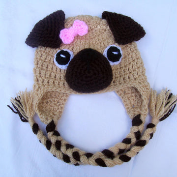 Pug Puppy Baby Hat and Diaper Cover