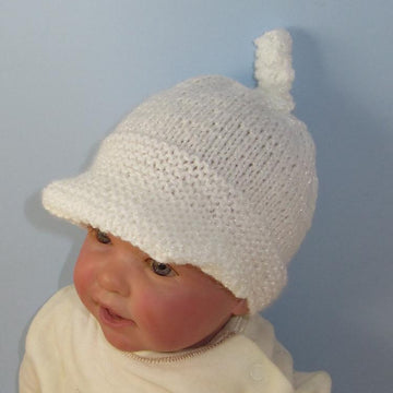 Baby Peak Cap Topknot Beanie Hat