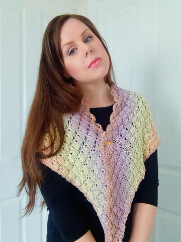 Crochet Summer Sunset Shawlette Pattern