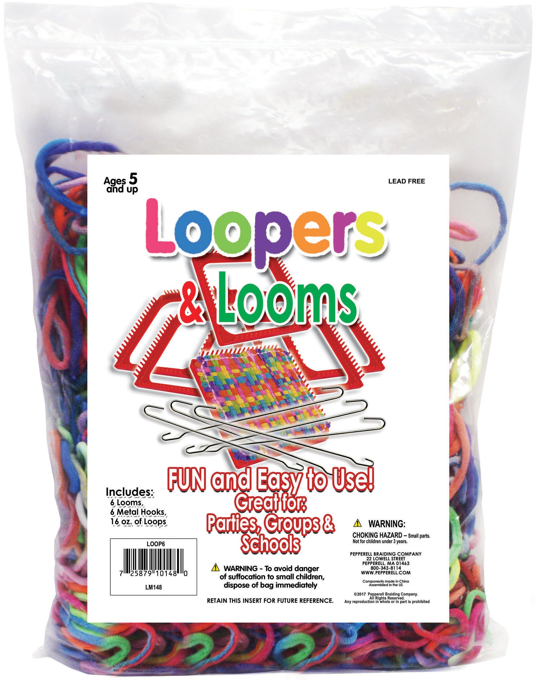 Pepperell Loopers & Looms 6/Pkg - 365404