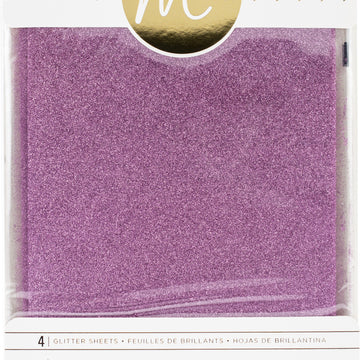 American Crafts Heidi Swapp Minc Glitter Sheets 6"X8" 4/Pkg - Pink