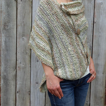 Buttoned Boho Poncho