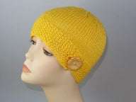 Button Up Beanie Circular knitting pattern