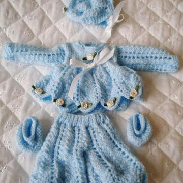 Knitting Pattern 10 inch tall Dolls, Angel Top, leggings, Bonnet and Shoes