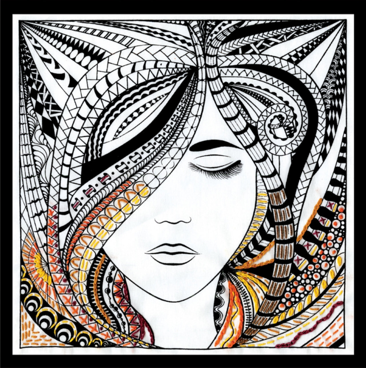 Design Works Woman Printed Embroidery Kit