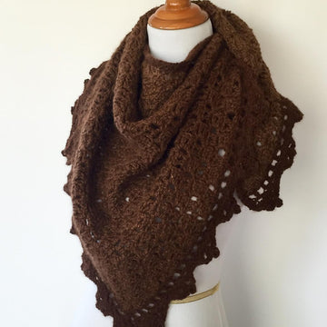Alpaca Triangle Shawl or Scarf