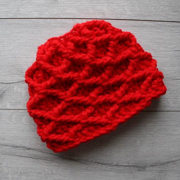 Diamond stitch Messy Bun Hat