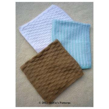 Knitting Pattern 3 baby blankets/afghans # 229