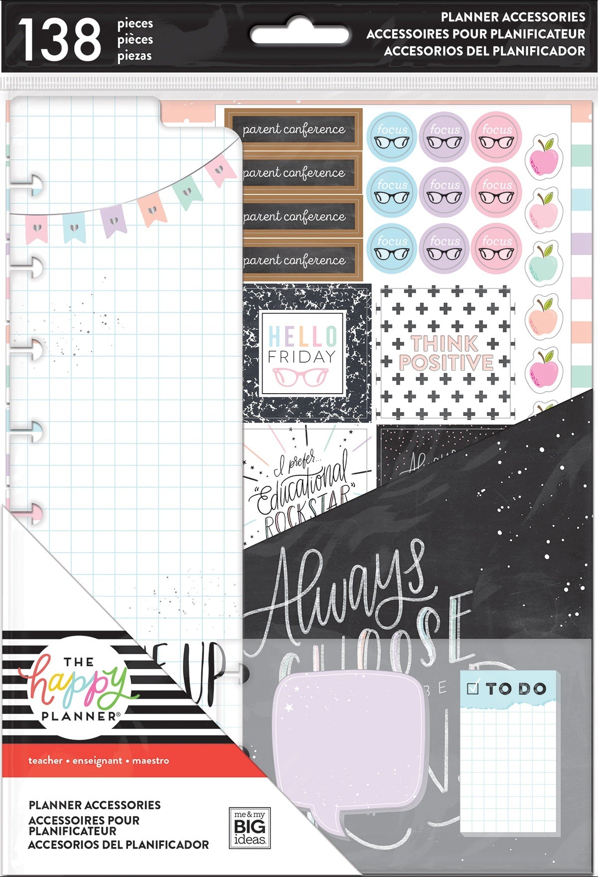 Happy Planner Medium Accessories 138/Pkg - Always Be Kind (teacher)