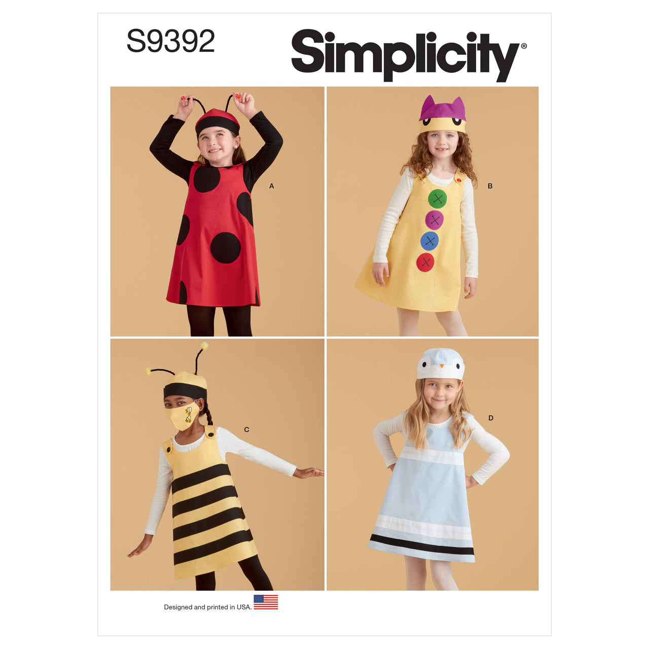 Simplicity Children's Jumpers, Hats and Face Masks S9392 - Sewing Pattern