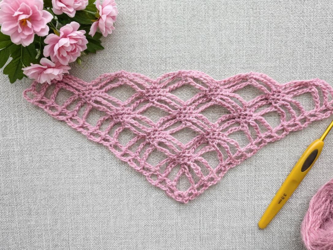 Crochet Bandana/Shawl Pattern/Chart #6