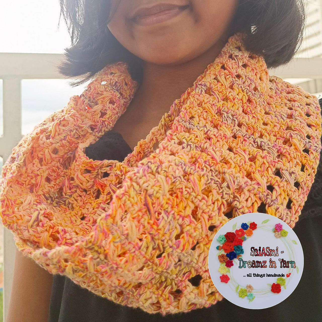 Trellis Infinity Skinny Scarf