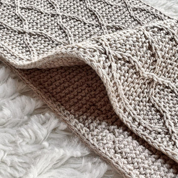 No Purl Lattice Scarf