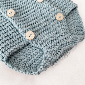 3-6 months - BUTTONY Crochet Romper Pattern