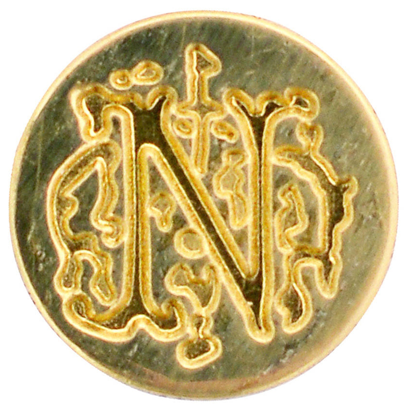Manuscript Pen Manuscript Long Handle Personal Initial Seal W/Wax - Letter N