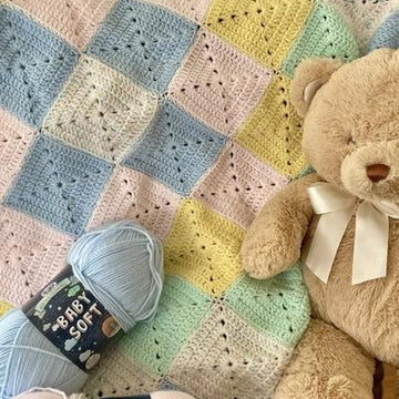 Sweet Baby Soft Granny Baby Blanket – Lion Brand Baby Soft (#3 Weight)