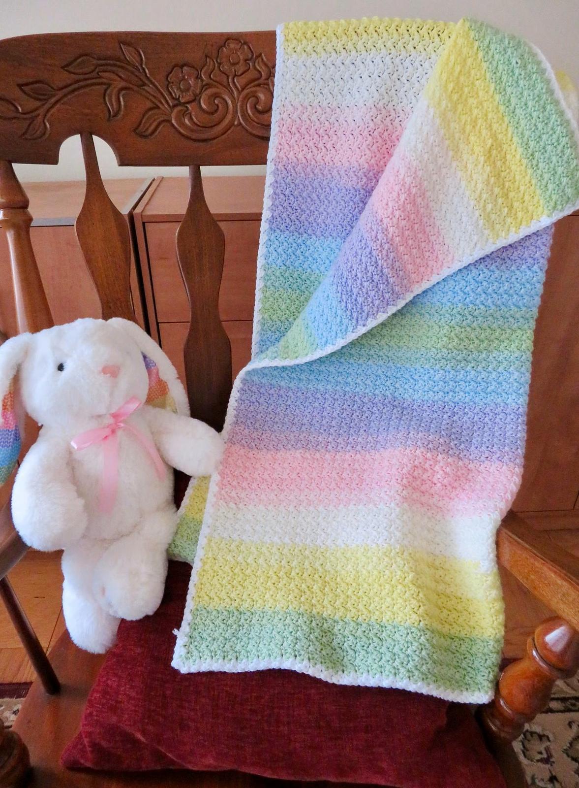 Double Rainbow Baby Blanket - Lion Brand Mandala Baby (DK) - Beginner Friendly