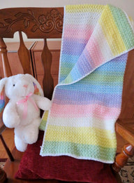 Double Rainbow Baby Blanket - Lion Brand Mandala Baby (DK) - Beginner Friendly
