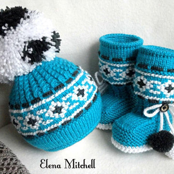 Knitting Baby Booties Baby Beanie Lovely Baby Set