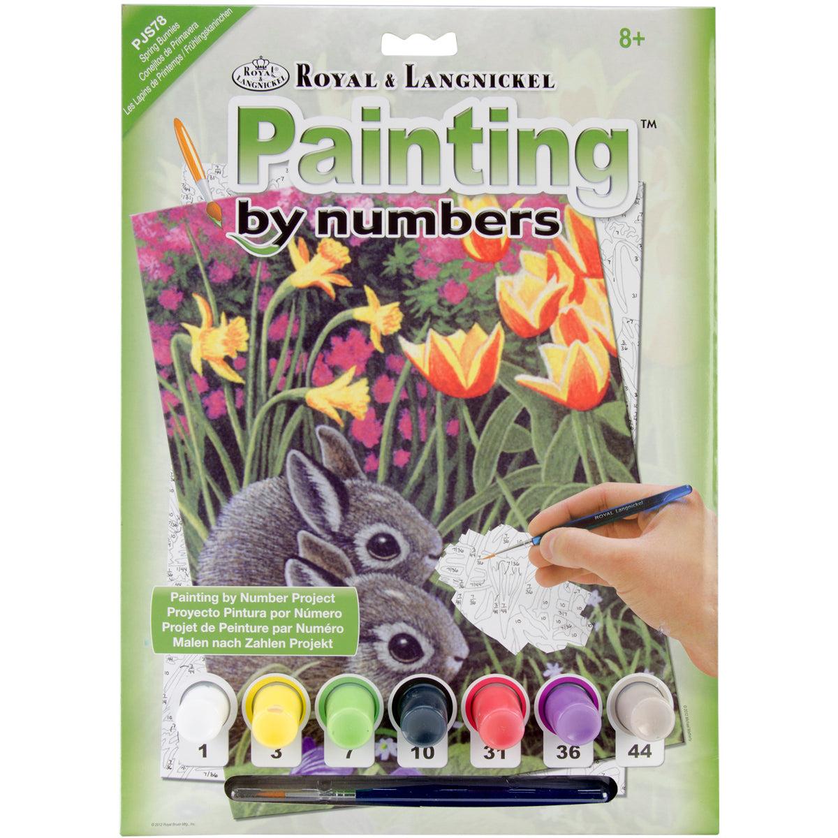 Royal Brush Junior Small Paint By Number Kit 8.75"X11.75" - Spring Bunnies