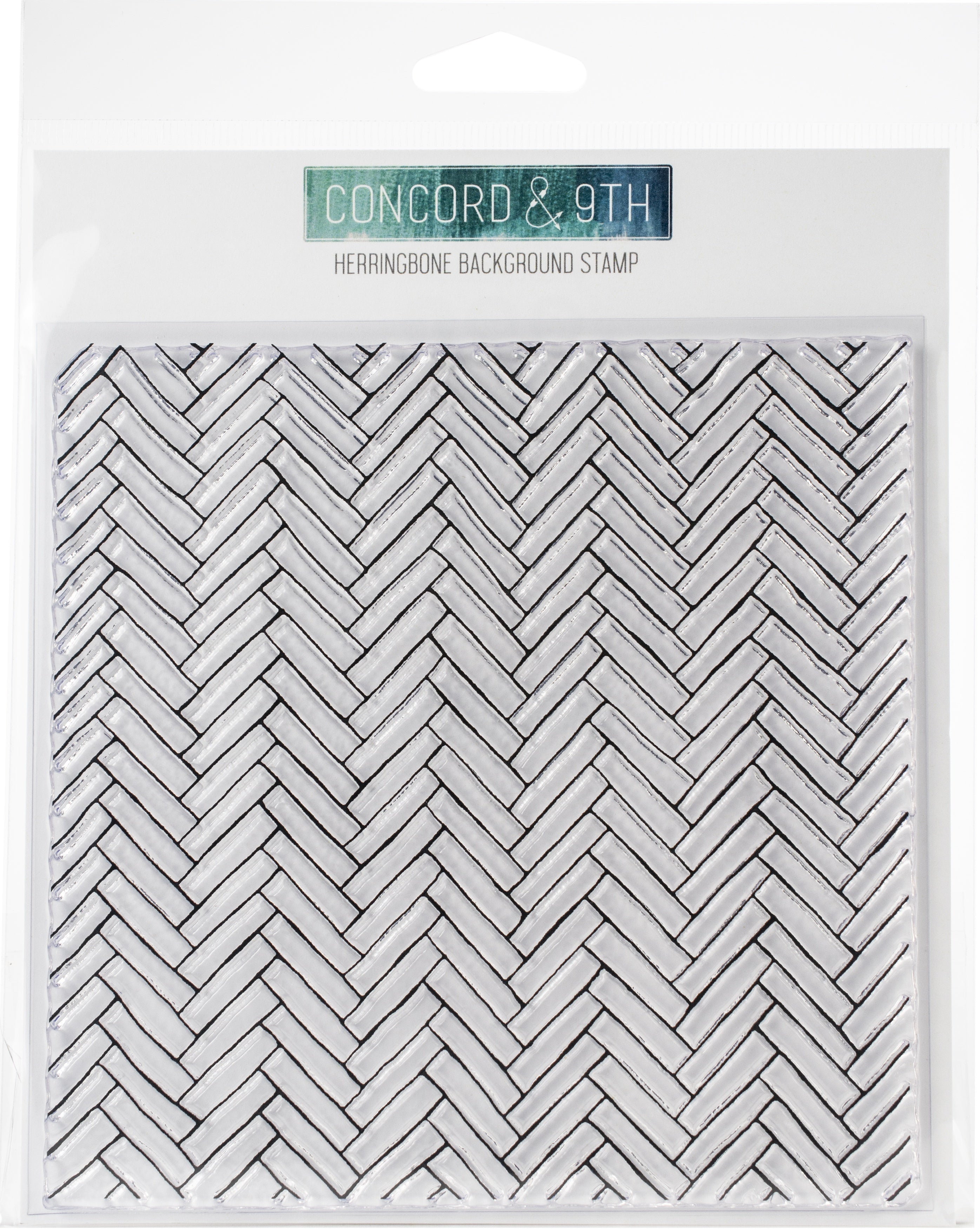Concord & 9th Clear Stamps 6"X6" - Herringbone Background