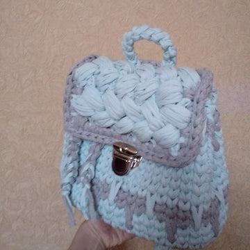 T-shirt yarn Backpack for girl or woman