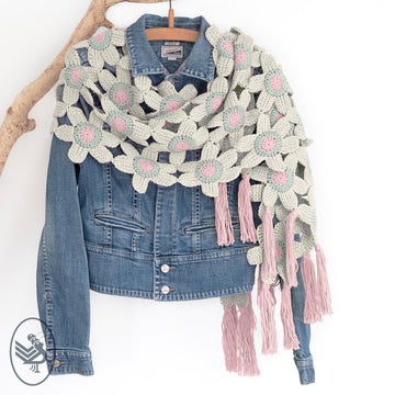 Tunisian Flower Shawl