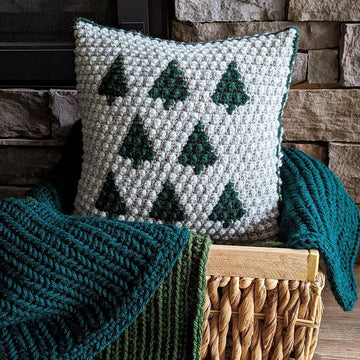 Pretty Pines Throw Pillow