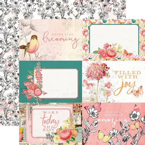 Simple Stories Simple Vintage Garden District Double-Sided Cardstock 12" 25/Pkg - 4"X6" Elements