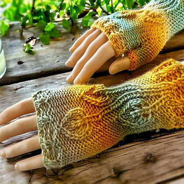 Autumn Leaf Half Gloves