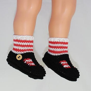 Baby Stripe Sock and T Bar Sandal Booties