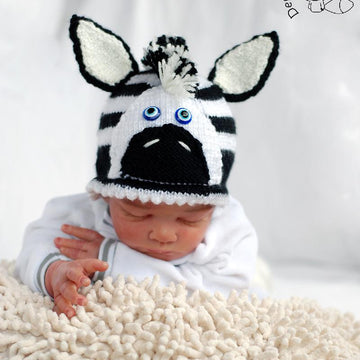 New Born Baby Zebra Hat