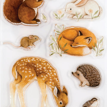 Craft Consortium A5 Clear Stamps - Little Fawn & Friends, Little Fawn