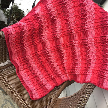 Cabled Zig Zag Throw