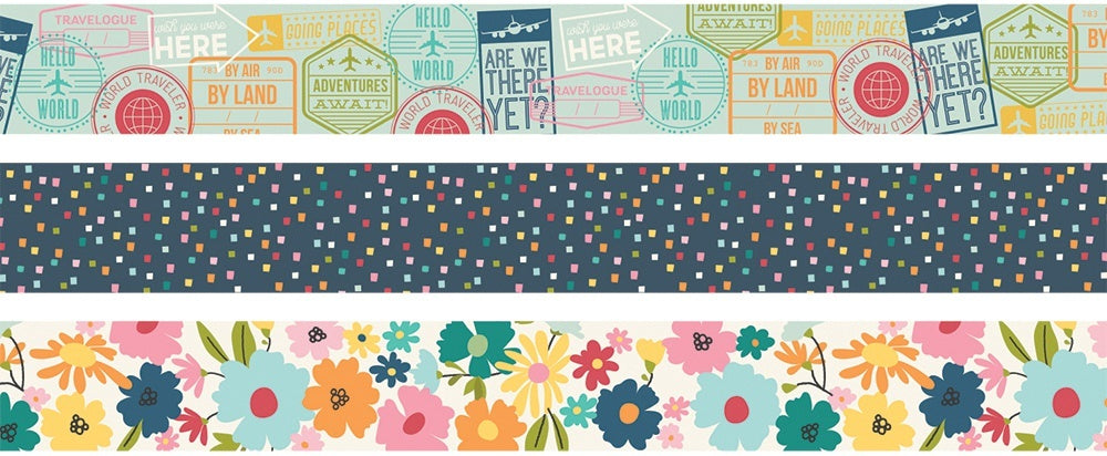 Simple Stories Going Places Washi Tape 3/Pkg - 619696