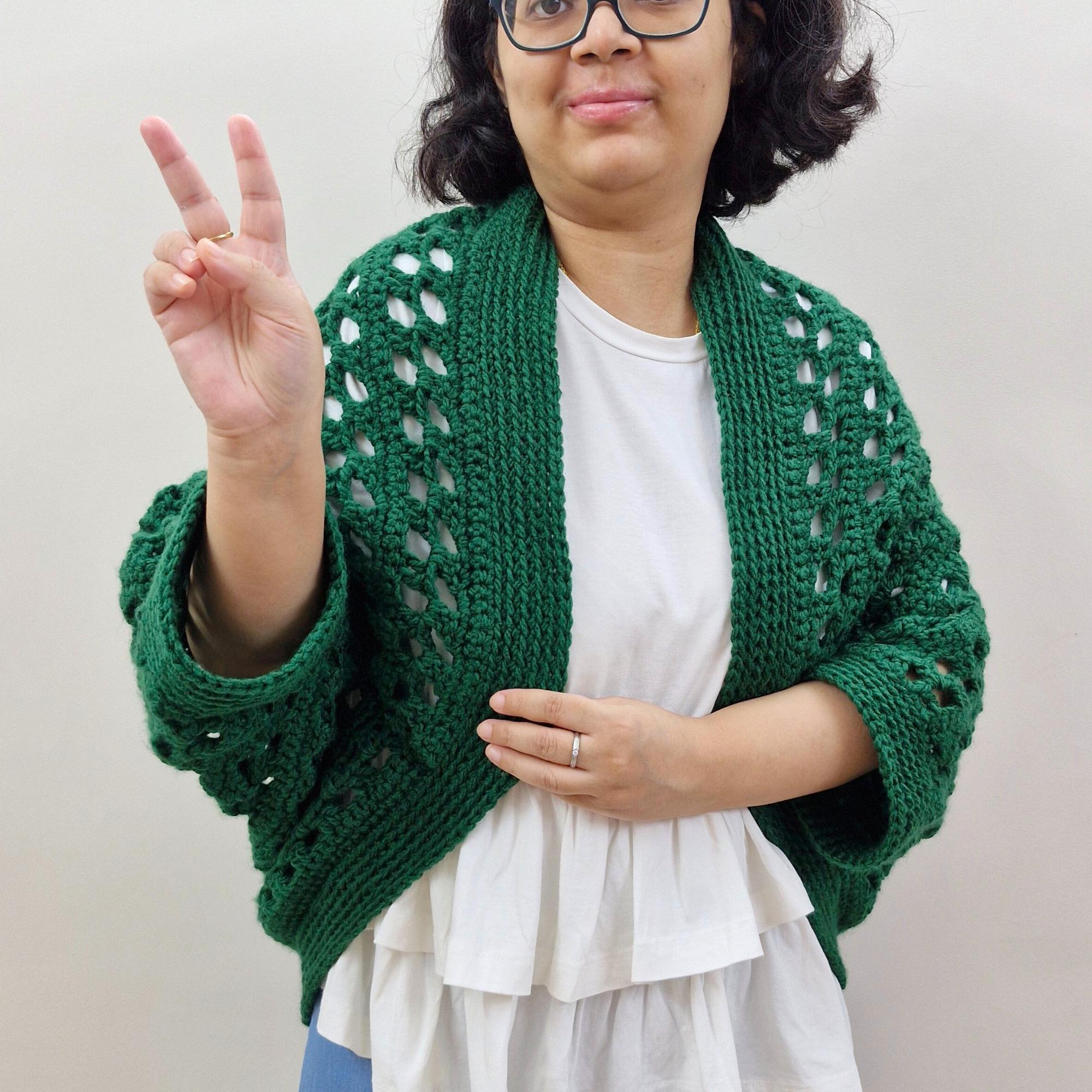 Forest Leaves Cocoon Shrug