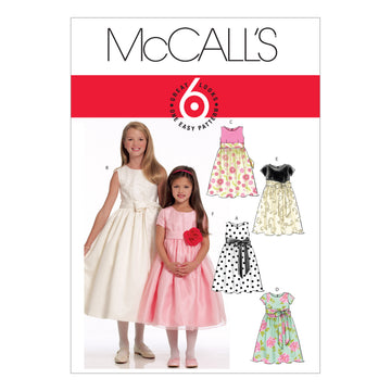 McCall's Children's/Girls' Lined Dresses and Sash M5795 - Sewing Pattern