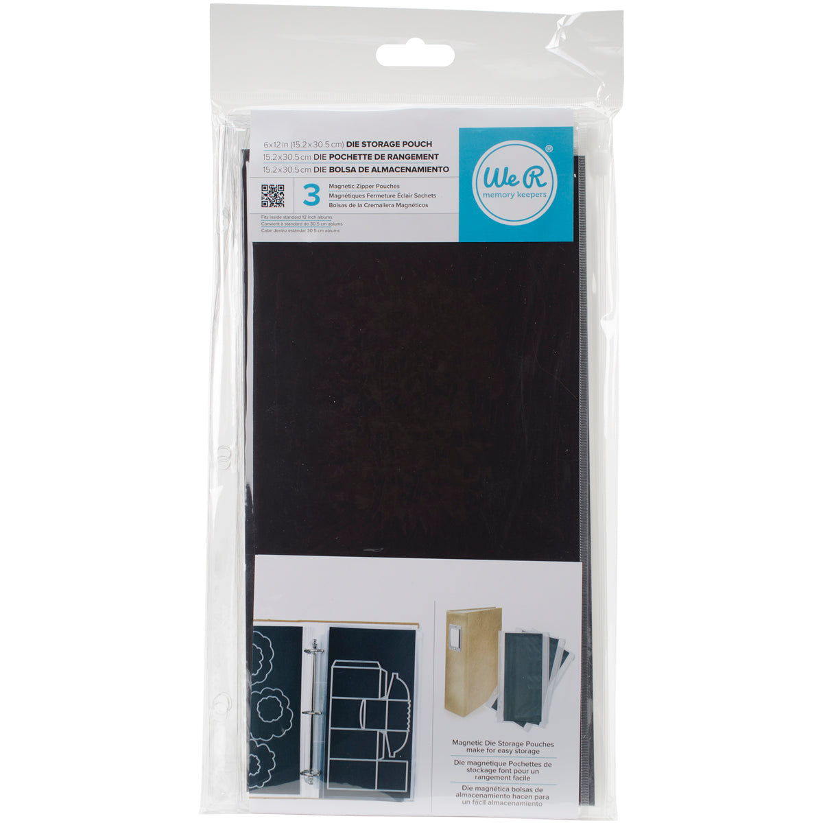 We R Memory Keepers We R Die Storage Album Pouches 3/Pkg - 6"X12", For 662595