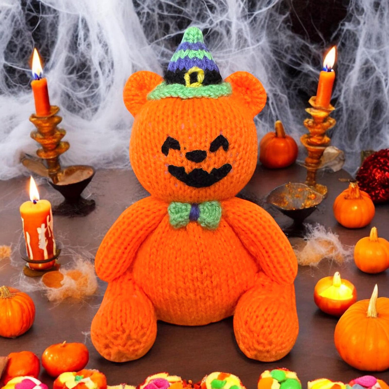 Halloween Pumpkin Teddy Bear orange cover / toy