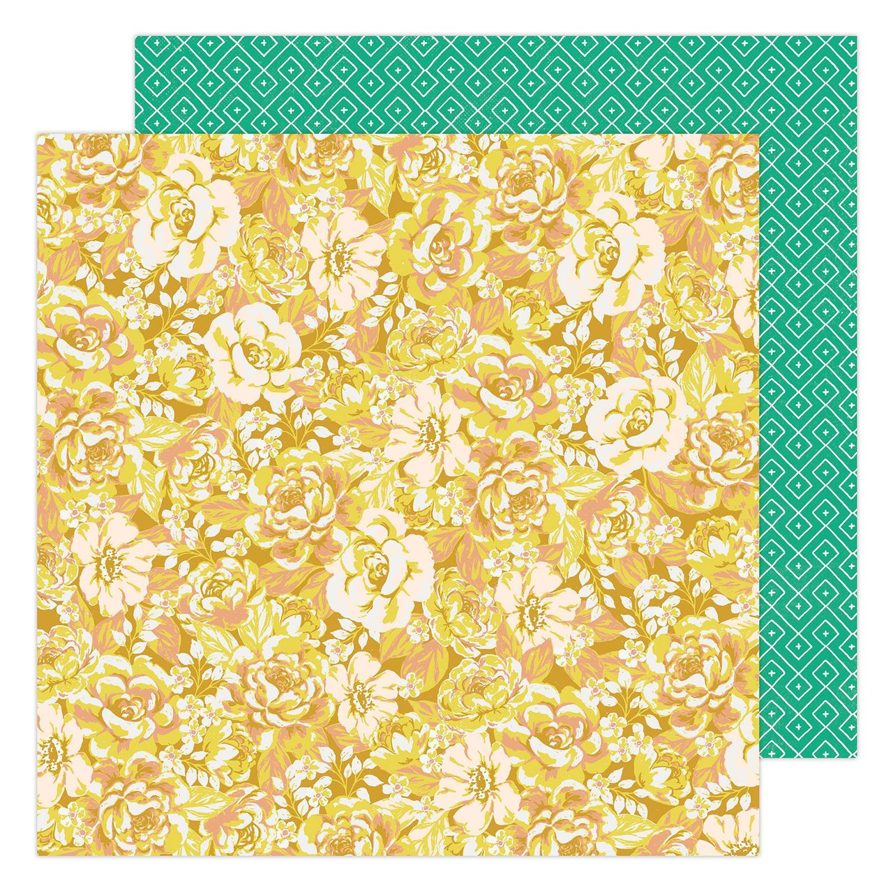 American Crafts Maggie Holmes - Garden Party Cluster of Blooms 12"x12" Cardstock