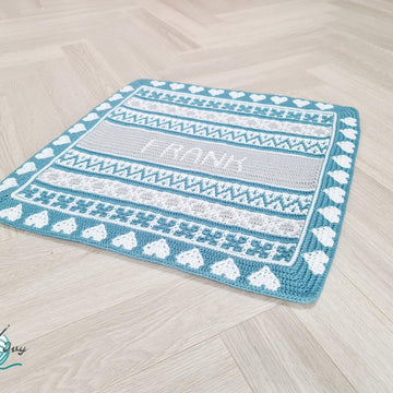 Personalised mosaic crochet blanket, any name!
