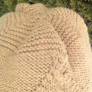Windblown Leaf Cabled hat