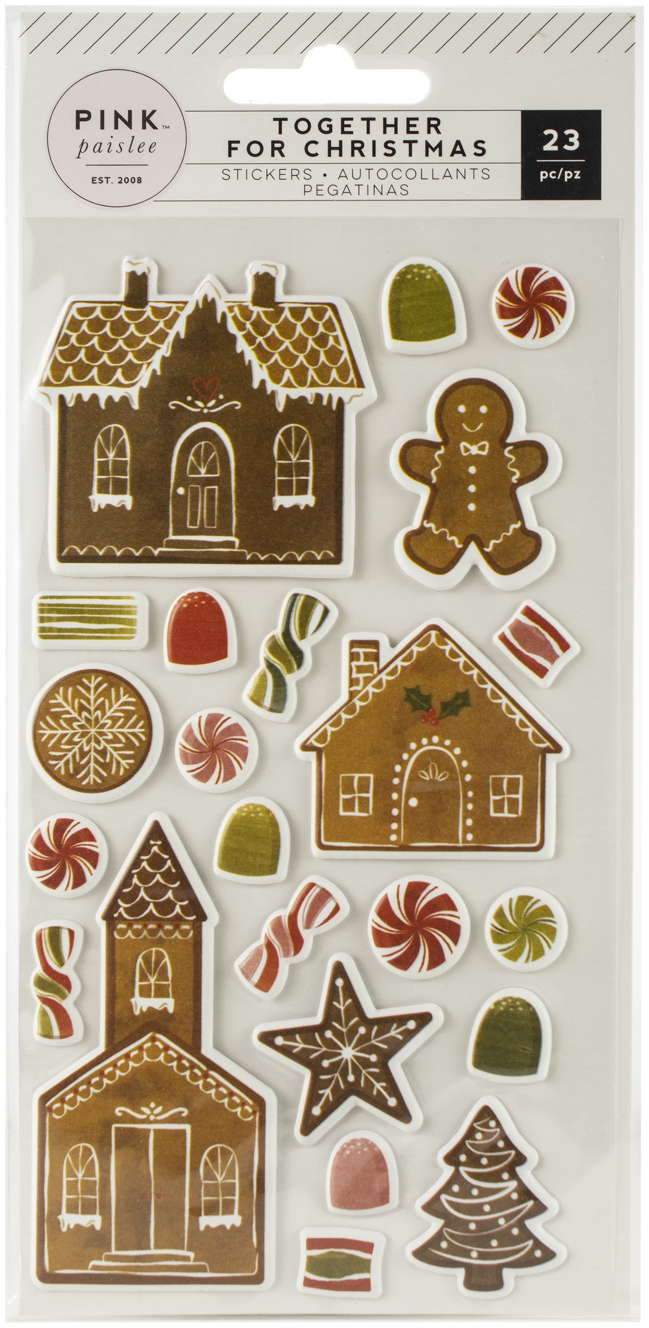 American Crafts Together For Christmas Puffy Stickers 23/Pkg - Gingerbread