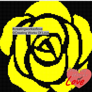 Yellow Rose Stitch Graph