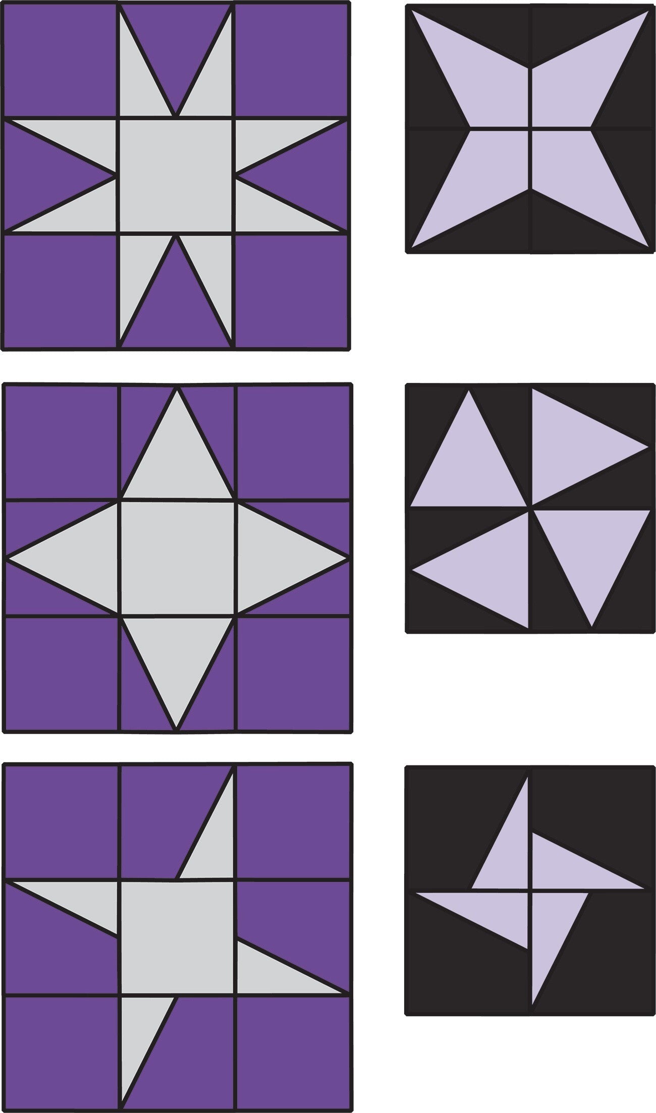 Marti Michell Set r 5in Peaky & Spike Quilting Template