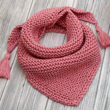 Knitting Pattern – Pixie Set - Baby Cap & Triangular Scarf – No.188E