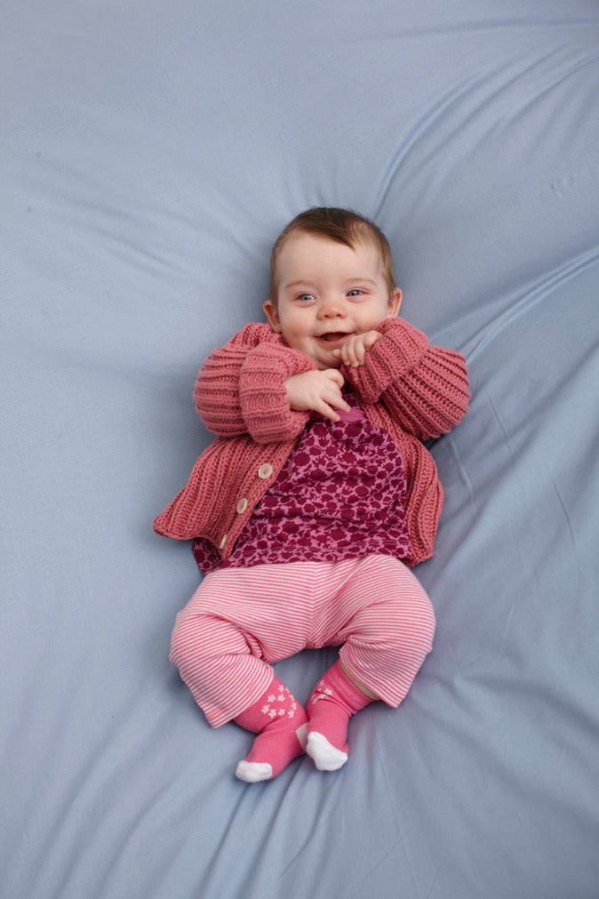 Brioche Baby Sweater in Lion Brand Cotton-Ease - 90162AD