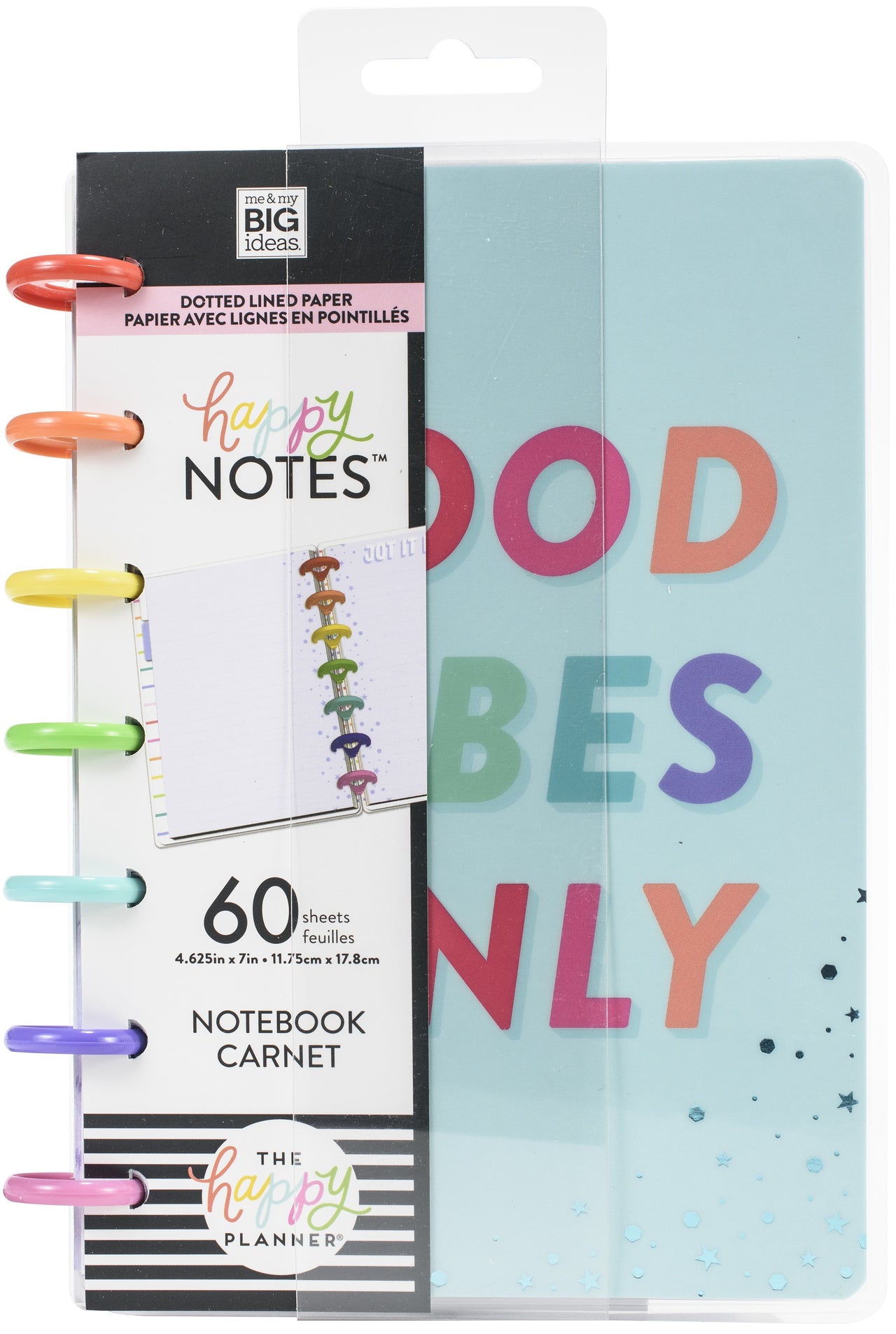 Happy Planner Mini Notebook W/60 Sheets - Good Vibes