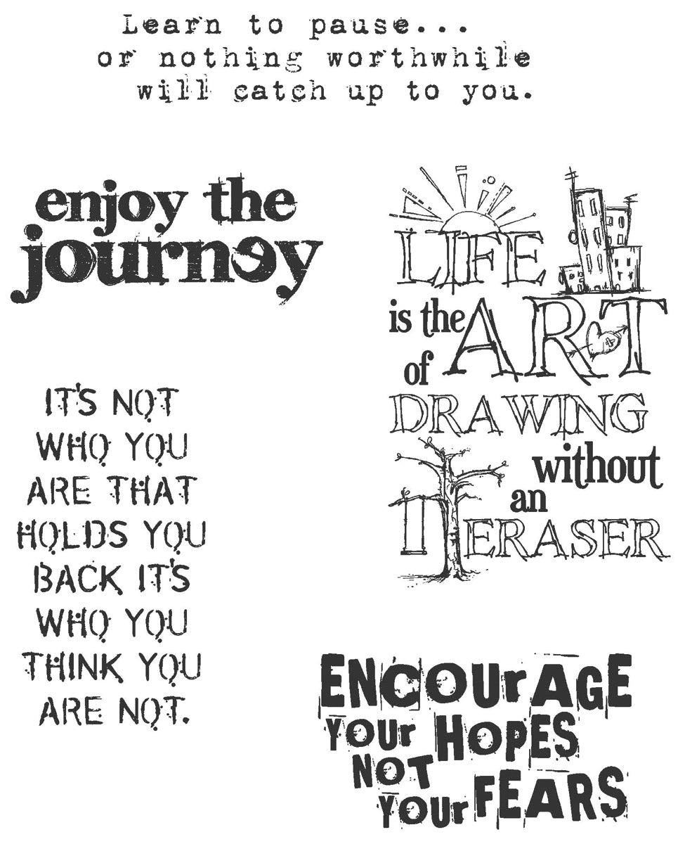 Stampers Anonymous Tim Holtz Cling Stamps 7"X8.5" - Just Thoughts