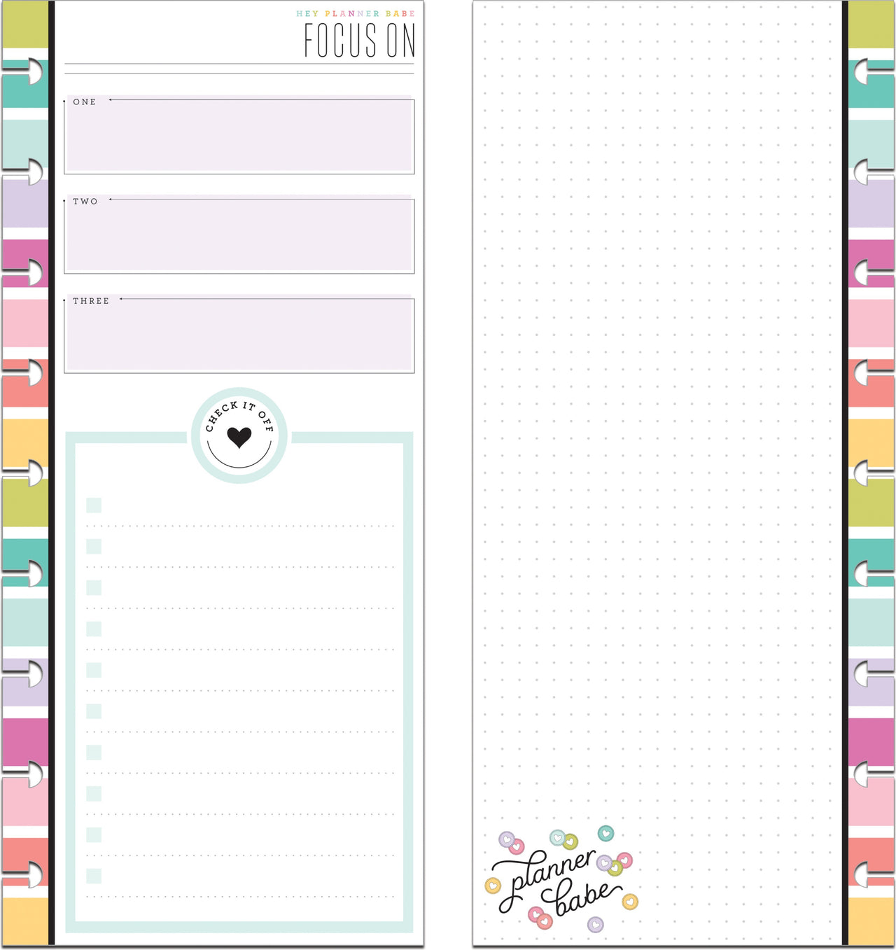 Happy Planner Medium Half Sheet Fill Paper 60/Pkg - Planner Babe